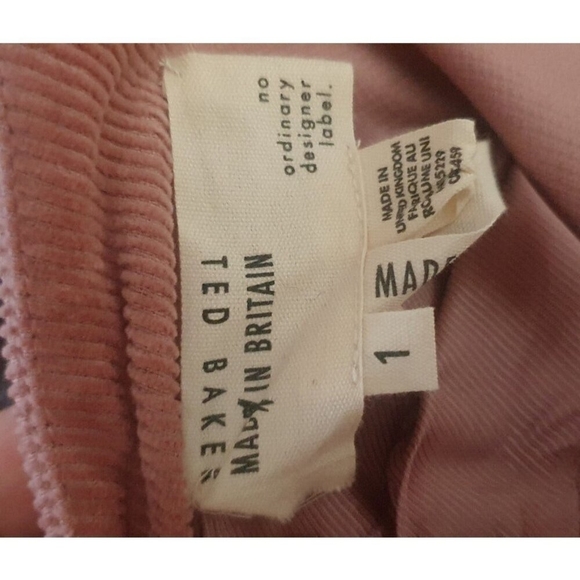 Ted Baker Tipto Exaggerated Long Sleeves Corduroy Mini Dress Size 1 US 4 - Picture 9 of 16